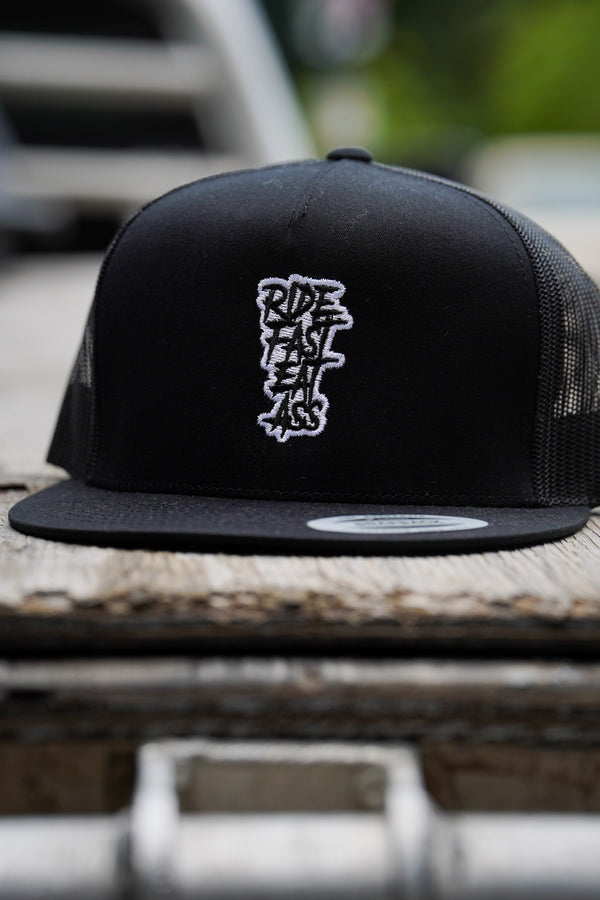 R.F.E.A FLAT BRIM TRUCKER HAT