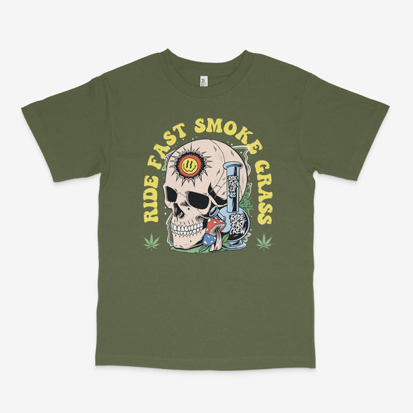 RIDE FAST SMOKE GRASS TEE